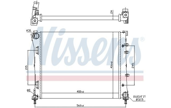 Kylare, motorkylning 61935 Nissens, bild 2