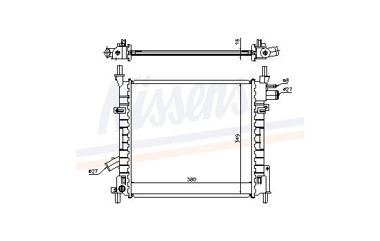 Kylare, motorkylning 62022A Nissens