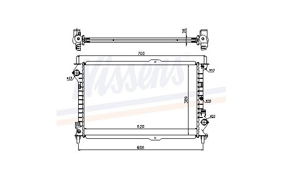Kylare, motorkylning 62156A Nissens