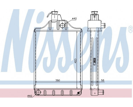 Kylare, motorkylning 62250 Nissens