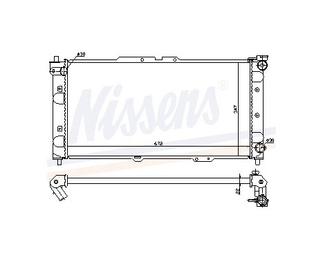 Kylare, motorkylning 62382A Nissens