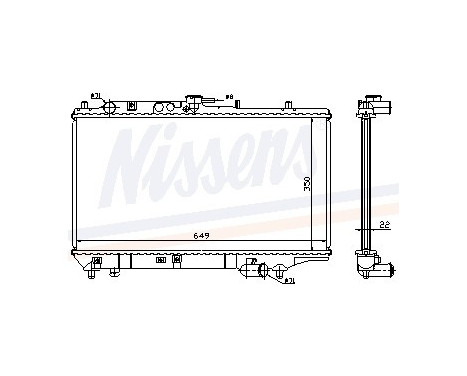 Kylare, motorkylning 62408A Nissens