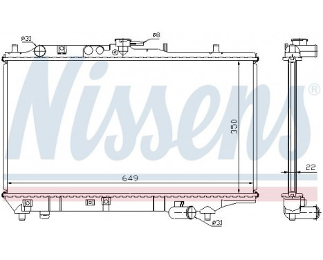 Kylare, motorkylning 62408A Nissens, bild 2