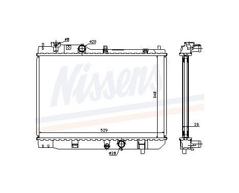 Kylare, motorkylning 62431A Nissens