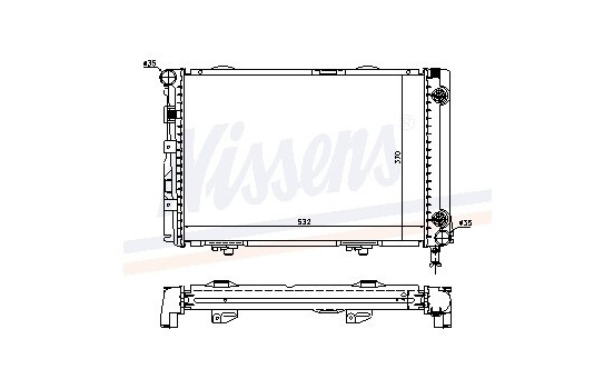Kylare, motorkylning 62557A Nissens