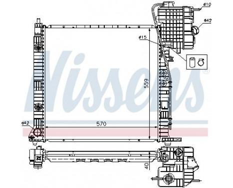 Kylare, motorkylning 62561A Nissens