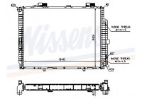Kylare, motorkylning 62612A Nissens