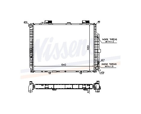 Kylare, motorkylning 62612A Nissens