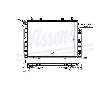 Kylare, motorkylning 62714A Nissens