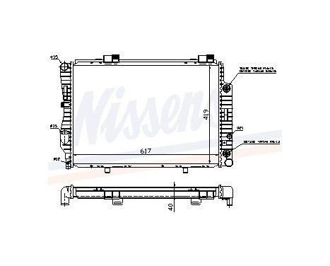 Kylare, motorkylning 62739A Nissens