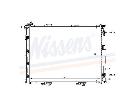 Kylare, motorkylning 62762A Nissens