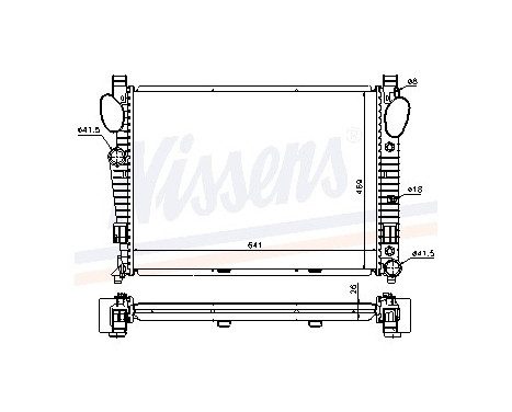 Kylare, motorkylning 62774A Nissens