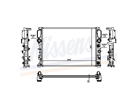 Kylare, motorkylning 62792A Nissens