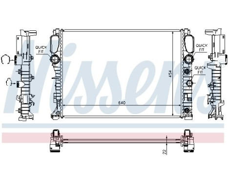 Kylare, motorkylning 62792A Nissens, bild 2