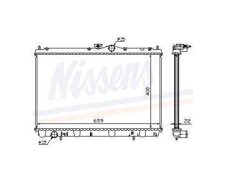 Kylare, motorkylning 62857A Nissens