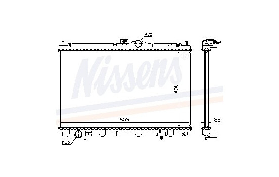 Kylare, motorkylning 62857A Nissens