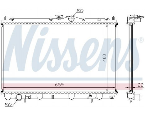 Kylare, motorkylning 62857A Nissens, bild 2