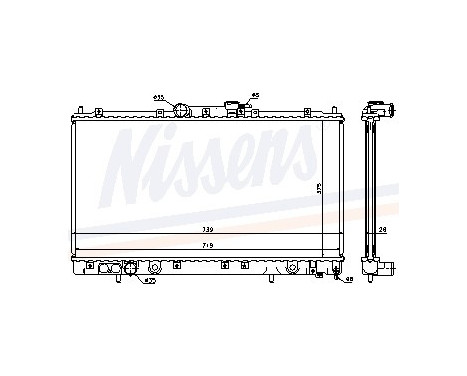 Kylare, motorkylning 62868A Nissens
