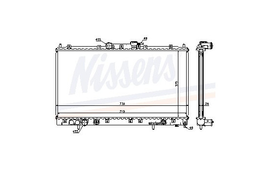 Kylare, motorkylning 62869A Nissens