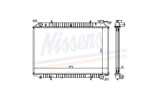 Kylare, motorkylning 62921A Nissens
