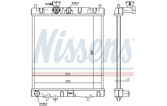 Kylare, motorkylning 62954 Nissens