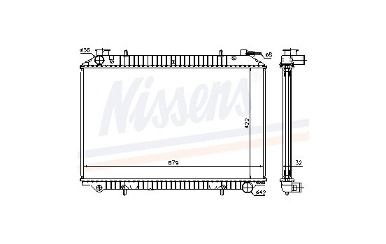 Kylare, motorkylning 62976A Nissens