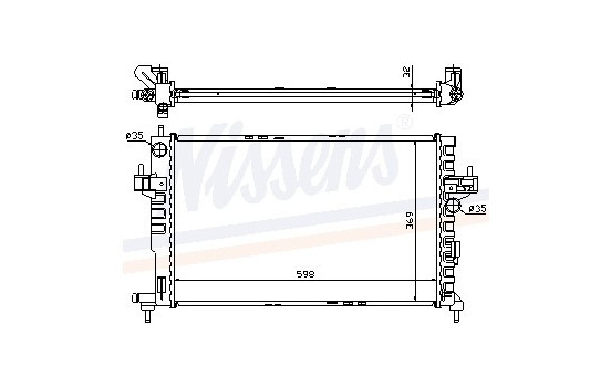 Kylare, motorkylning 63009A Nissens