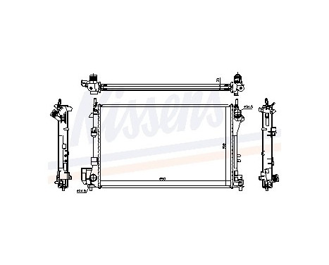 Kylare, motorkylning 63022A Nissens