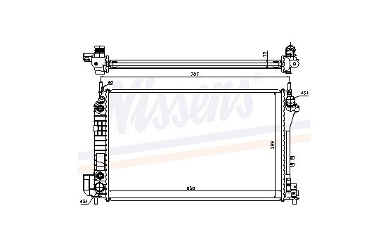 Kylare, motorkylning 63023A Nissens