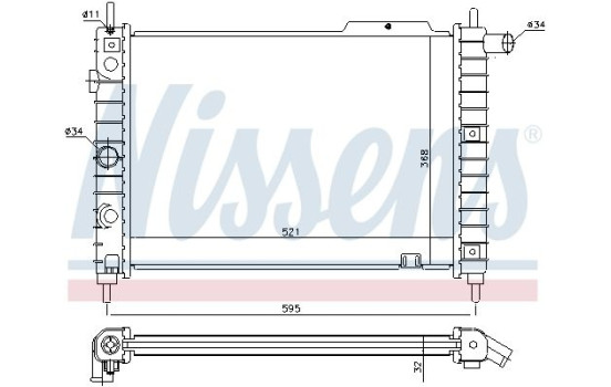 Kylare, motorkylning 63058A Nissens, bild 2