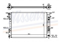 Kylare, motorkylning 63073A Nissens