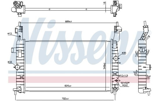 Kylare, motorkylning 630748 Nissens