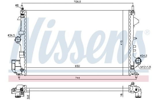Kylare, motorkylning 630789 Nissens