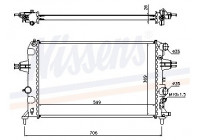Kylare, motorkylning 63095A Nissens
