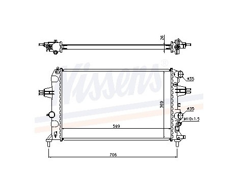 Kylare, motorkylning 63095A Nissens