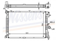 Kylare, motorkylning 63289A Nissens