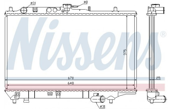 Kylare, motorkylning 63390 Nissens