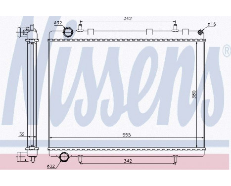 Kylare, motorkylning 63601 Nissens