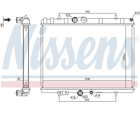 Kylare, motorkylning 636039 Nissens