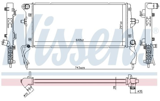 Kylare, motorkylning 636728 Nissens, bild 5