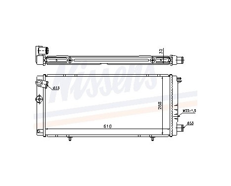 Kylare, motorkylning 63729A Nissens