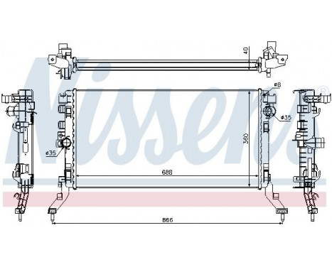 Kylare, motorkylning 637619 Nissens, bild 2
