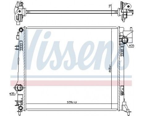 Kylare, motorkylning 637663 Nissens