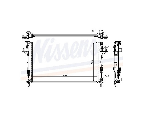 Kylare, motorkylning 63816A Nissens