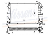 Kylare, motorkylning 64038A Nissens