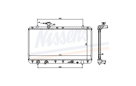 Kylare, motorkylning 64166A Nissens