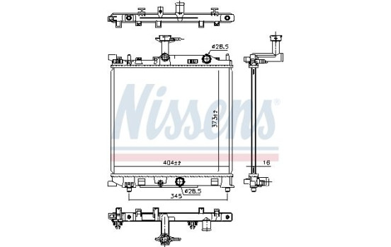 Kylare, motorkylning 641777 Nissens