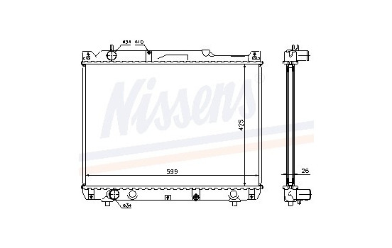 Kylare, motorkylning 64196A Nissens