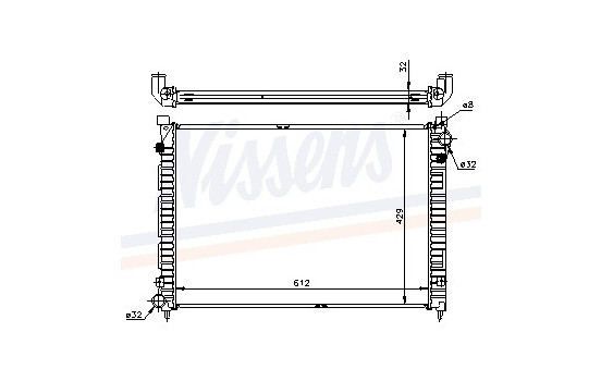 Kylare, motorkylning 64301A Nissens