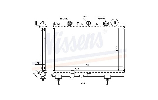 Kylare, motorkylning 64305A Nissens